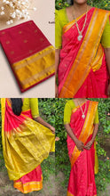 Dual Shaded Art Silk Saree with Contrast Pallu – Elegant Traditional Wear