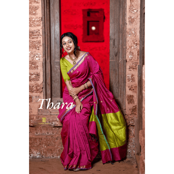Kaithari Nesavu Thara: Golden Glamour Cotton Saree - Kaithari Nesavu Sarees