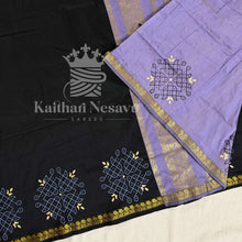 Madhavi Signature Collection – Kolam Hand Block Print Customised Pure Cotton Saree