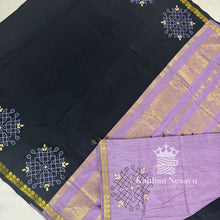 Madhavi Signature Collection – Kolam Hand Block Print Customised Pure Cotton Saree