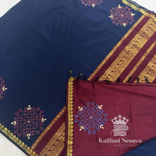 Madhavi Signature Collection – Kolam Hand Block Print Customised Pure Cotton Saree