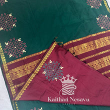 Madhavi Signature Collection – Kolam Hand Block Print Customised Pure Cotton Saree