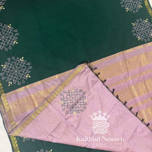 Madhavi Signature Collection – Kolam Hand Block Print Customised Pure Cotton Saree