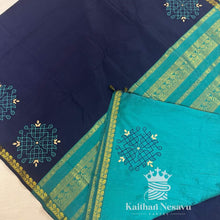 Madhavi Signature Collection – Kolam Hand Block Print Customised Pure Cotton Saree