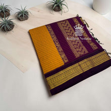 Premium Checked Peacock Design Pure Cotton Saree