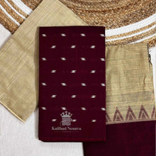 Dark Maroon Raw Silk Salwar Set by Kaithari Nesavu – Soft, Luxurious, Summer Collection Salwar at ₹1099