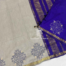 Madhavi Signature Collection – Kolam Hand Block Print Customised Pure Cotton Saree