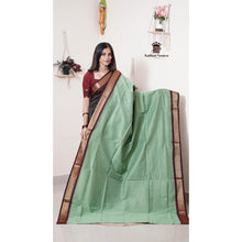 Premium Checked Peacock Design Pure Cotton Saree