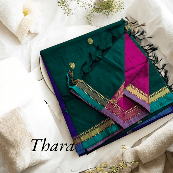 Kaithari Nesavu Thara: Golden Glamour Cotton Saree - Kaithari Nesavu Sarees