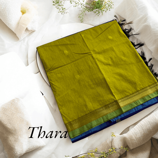 Thara: Shine in Gold - Zari Embellished Cotton Saree - Kaithari Nesavu Sarees