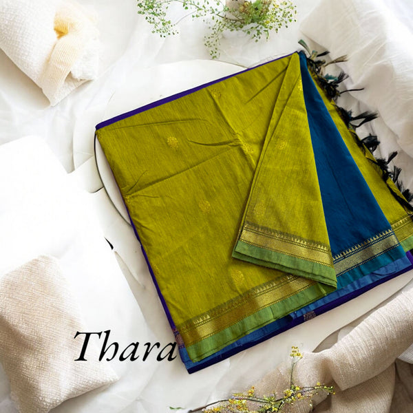 Thara: Shine in Gold - Zari Embellished Cotton Saree