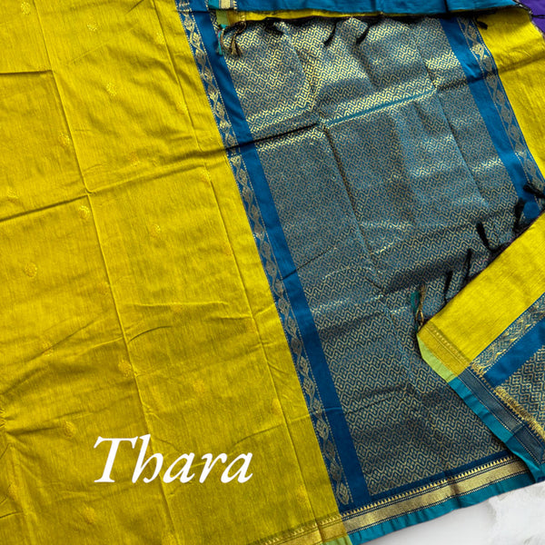 Thara: Shine in Gold - Zari Embellished Cotton Saree