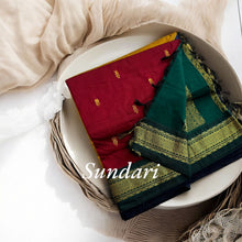 Timeless Tradition: Sundari Semi Handloom Gold Zari Cotton Saree