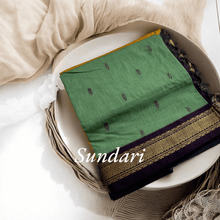 Sundari: Festival Finesse - Gold Zari Semi Handloom Pure Cotton - Kaithari Nesavu Sarees
