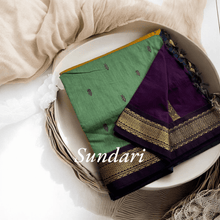 Sundari: Festival Finesse - Gold Zari Semi Handloom Pure Cotton - Kaithari Nesavu Sarees