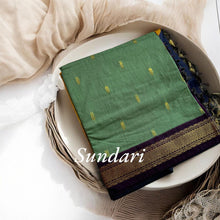 Timeless Tradition: Sundari Semi Handloom Gold Zari Cotton Saree - Kaithari Nesavu Sarees