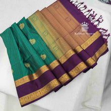 Green x Purple Kanchi Semi Silk Saree
