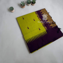 Kalyani Cotton Saree | Temple Border & Butta Thread Work | Gold Zari Pallu