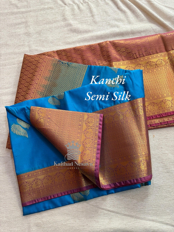 Elegant Kanchi Semi-Silk Saree - Perfect for Diwali - Kaithari Nesavu Sarees