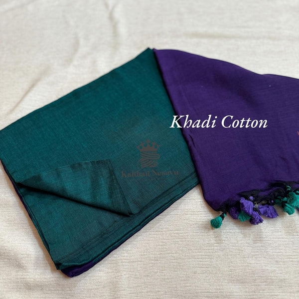 Khadi Cotton Sarees with contrast Pallu by Kaithari Nesavu Sarees - Kaithari Nesavu Sarees
