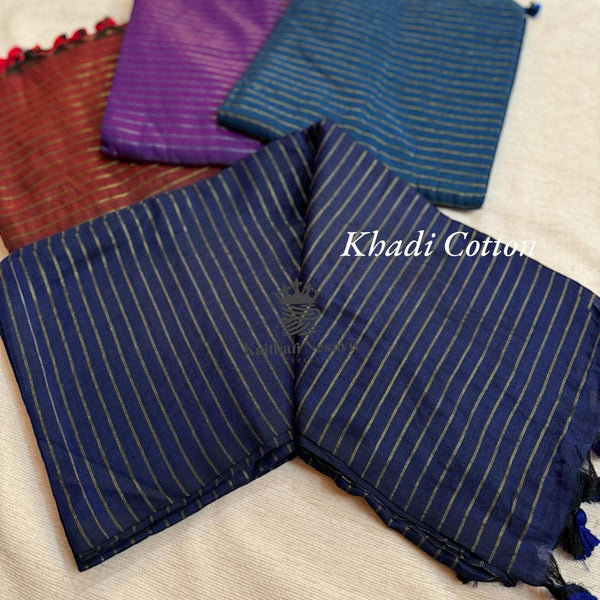 Khadi Cotton Sarees by Kaithari Nesavu Sarees - Kaithari Nesavu Sarees