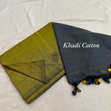 Khadi Cotton Sarees with contrast Pallu by Kaithari Nesavu Sarees - Kaithari Nesavu Sarees