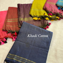 Khadi Cotton Sarees with stripes - Kaithari Nesavu Sarees