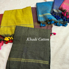 Khadi Cotton Sarees with stripes - Kaithari Nesavu Sarees