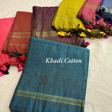 Khadi Cotton Sarees with stripes - Kaithari Nesavu Sarees