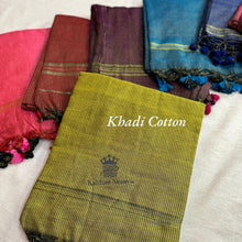 Khadi Cotton Sarees with stripes - Kaithari Nesavu Sarees