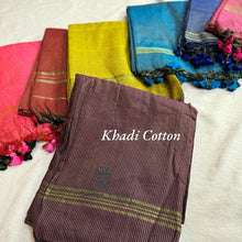 Khadi Cotton Sarees with stripes - Kaithari Nesavu Sarees