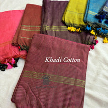 Khadi Cotton Sarees with stripes - Kaithari Nesavu Sarees