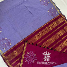 Madhavi Signature Collection – Kolam Hand Block Print Customised Pure Cotton Saree
