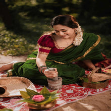 Golden Radiance: Madhavi Semi Handloom Saree