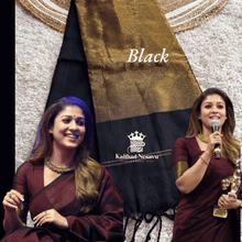 Black – Mookuthi Amman Inspired Festive Saree by Kaithari Nesavu with blouse. Shop handloom sarees under ₹1500.