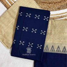 Navy Blue Raw Silk Salwar Set – Traditional, Stylish Salwar by Kaithari Nesavu – Available at ₹1099