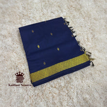 Nayanthara-Inspired Violet Colour Saree by Kaithari Nesavu – Handloom Elegance