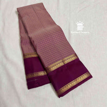 Onion Pink pure handloom silk saree with Jamoon contrast border
