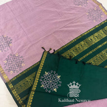 Madhavi Signature Collection – Kolam Hand Block Print Customised Pure Cotton Saree
