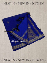 Madhavi Semi Handloom Saree : Gold and Cotton Perfection