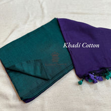 Khadi Cotton Sarees with contrast Pallu by Kaithari Nesavu Sarees