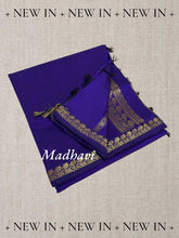 Madhavi Semi Handloom Saree : Gold and Cotton Perfection