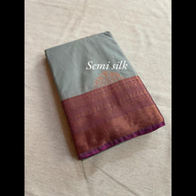 Semi Silk Saree with Contrast Mango Border and Annam Butta - Kaithari Nesavu Sarees