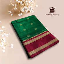 Dual Shaded Art Silk Saree with Contrast Pallu – Elegant Traditional Wear