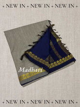 Madhavi Semi Handloom Saree : Gold and Cotton Perfection