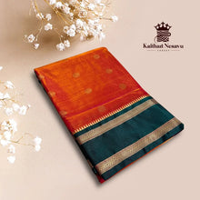 Dual Shaded Art Silk Saree with Contrast Pallu – Elegant Traditional Wear