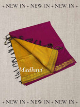 Madhavi Semi Handloom Saree : Gold and Cotton Perfection