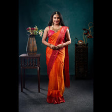 Semi Silk Saree with Contrast Mango Border and Annam Butta - Kaithari Nesavu Sarees