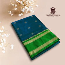 Dual Shaded Art Silk Saree with Contrast Pallu – Elegant Traditional Wear