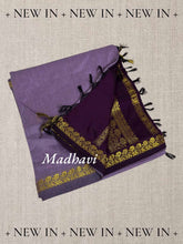 Madhavi Semi Handloom Saree : Gold and Cotton Perfection